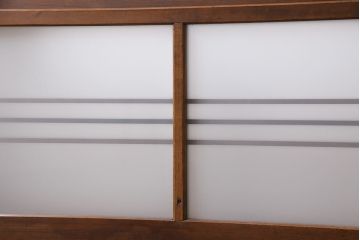 和製アンティーク　昭和期　上品な組子の意匠が目を引くガラス戸(引き戸、建具)4枚セット