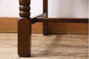 アンティーク家具　イギリスアンティーク　オーク材　背もたれのデザインが特徴的なチェア(ダイニングチェア、ワークチェア、椅子)(2)