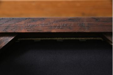 アンティーク家具　イギリスアンティーク　オーク材　背もたれのデザインが特徴的なチェア(ダイニングチェア、ワークチェア、椅子)(2)