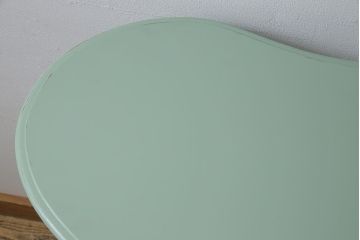 フランスヴィンテージ　淡いペイントカラーのガラスケース(キャビネット、飾り棚、ビンテージ)(定価約20万円)