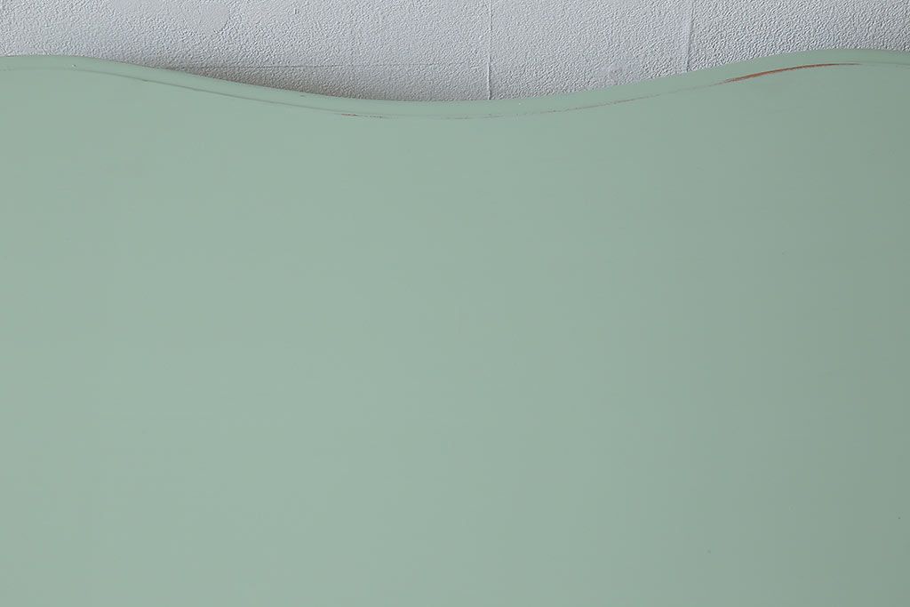 フランスヴィンテージ　淡いペイントカラーのガラスケース(キャビネット、飾り棚、ビンテージ)(定価約20万円)