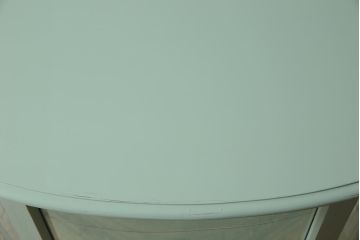 フランスヴィンテージ　淡いペイントカラーのガラスケース(キャビネット、飾り棚、ビンテージ)(定価約20万円)