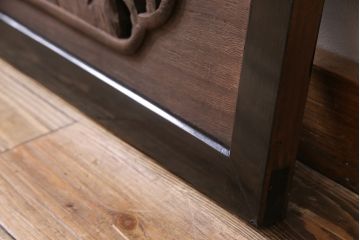 和製アンティーク　桐材　花鳥図　奥行のある構図が見事な透かし彫りの欄間(明かり取り、装飾品)(1)