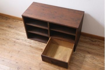 和製アンティーク　リメイク家具　古い箪笥の引き出しを利用したローボード(テレビボード、収納棚)
