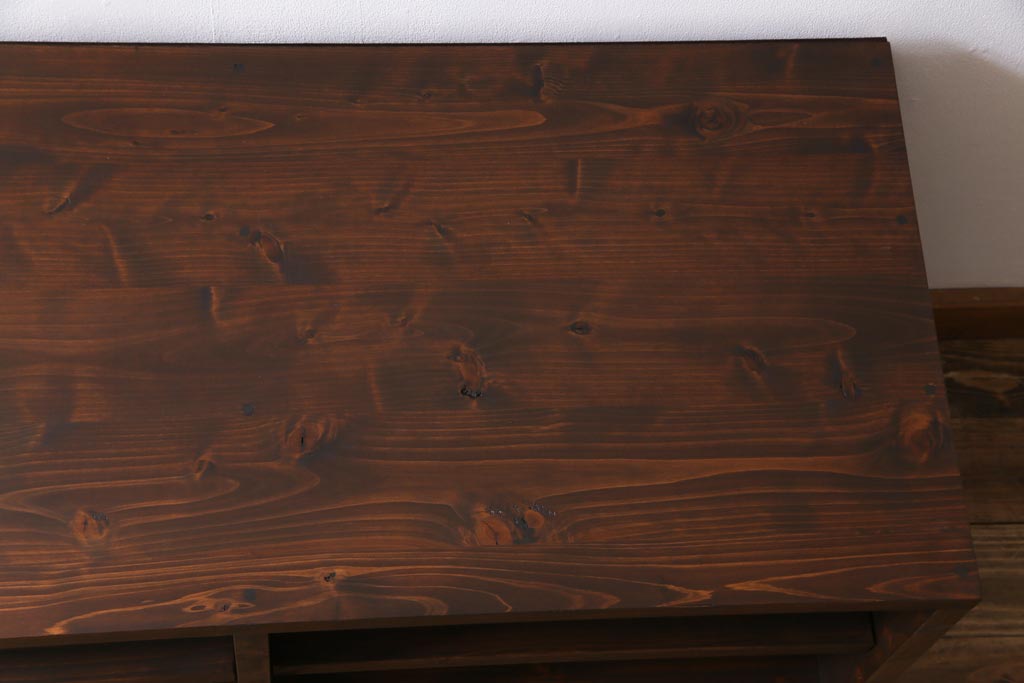 和製アンティーク　リメイク家具　古い箪笥の引き出しを利用したローボード(テレビボード、収納棚)