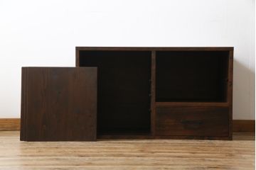 和製アンティーク　リメイク家具　古い箪笥の引き出しを利用したローボード(テレビボード、収納棚)