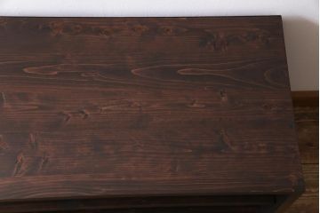 ラフジュ工房オリジナル　リメイク家具　古い箪笥の引き出しを使ったローボード(テレビボード、収納棚)