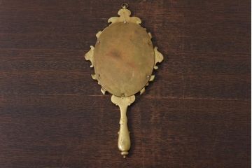 アンティーク雑貨　フランスアンティーク　高級感のある装飾のハンドミラー(手鏡)