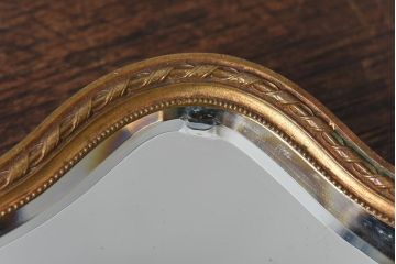 アンティーク雑貨　フランスアンティーク　繊細な縁取りが施されたハンドミラー(手鏡)