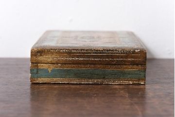 アンティーク雑貨　イタリアアンティーク　フローレンタイン　薄型の小物入れ(アクセサリーケース、小箱)