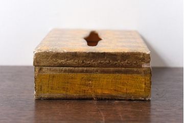 アンティーク雑貨　アンティーク　イタリア伝統工芸　フローレンタイン　エキゾチックな装飾が目を引くティッシュボックス(ティッシュケース、木箱)