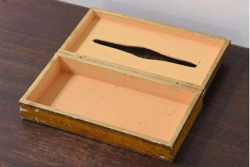 アンティーク雑貨　アンティーク　イタリア伝統工芸　フローレンタイン　エキゾチックな装飾が目を引くティッシュボックス(ティッシュケース、木箱)