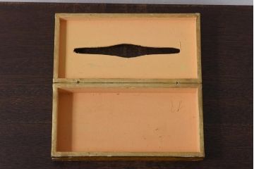 アンティーク雑貨　アンティーク　イタリア伝統工芸　フローレンタイン　エキゾチックな装飾が目を引くティッシュボックス(ティッシュケース、木箱)