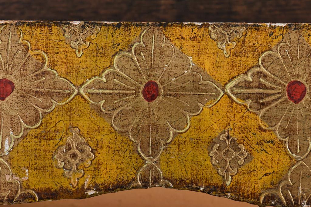 アンティーク雑貨　アンティーク　イタリア伝統工芸　フローレンタイン　エキゾチックな装飾が目を引くティッシュボックス(ティッシュケース、木箱)