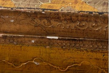 アンティーク雑貨　アンティーク　イタリア伝統工芸　フローレンタイン　エキゾチックな装飾が目を引くティッシュボックス(ティッシュケース、木箱)