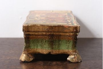 アンティーク雑貨　イタリアアンティーク　伝統工芸品　フローレンタイン　優美でエレガントな雰囲気漂う小箱(小物収納)