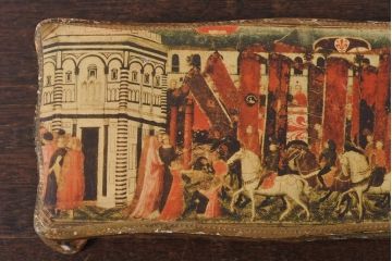 アンティーク雑貨　イタリアアンティーク　伝統工芸品　フローレンタイン　優美でエレガントな雰囲気漂う小箱(小物収納)