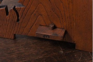 アンティーク雑貨　昭和レトロ　栓材　紅葉の透かし彫りが風情漂う本立て