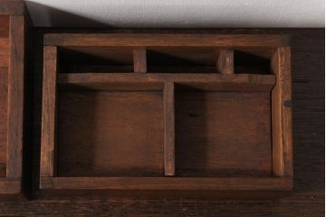 アンティーク雑貨　昭和初期　小物収納に便利な味わいのある木箱3個セット(小箱、印箱)