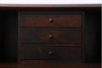 ビンテージ　松本民芸家具　ボールフットのライティングビューロー(簿記机、在宅ワーク、在宅用デスク)