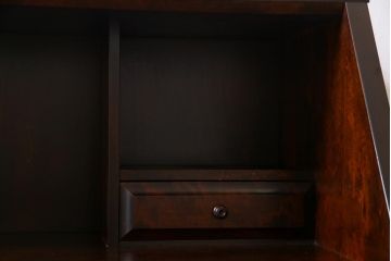 中古美品　北海道民芸家具　上質な作りが魅力のライティングビューロー(机、引き出し)(定価約34万円)