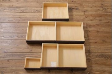 中古美品　北海道民芸家具　上質な作りが魅力のライティングビューロー(机、引き出し)(定価約34万円)