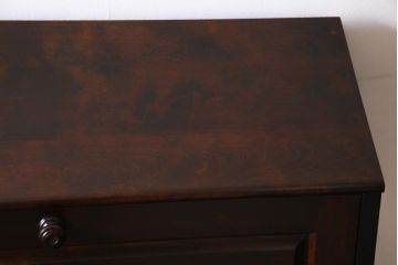 中古美品　北海道民芸家具　上質な作りが魅力のライティングビューロー(机、引き出し)(定価約34万円)