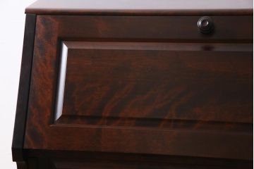 中古美品　北海道民芸家具　上質な作りが魅力のライティングビューロー(机、引き出し)(定価約34万円)