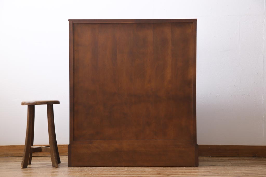 中古美品　北海道民芸家具　上質な作りが魅力のライティングビューロー(机、引き出し)(定価約34万円)