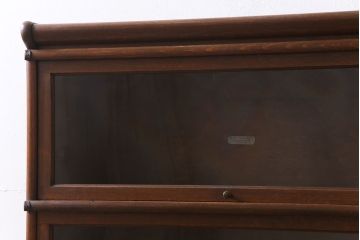 アンティーク家具　イギリスアンティーク　オーク材　グローブヴェルニッケ社製　シンプルかつ上品な佇まいが魅力のスタッキングブックケース(収納棚、食器棚、本箱)