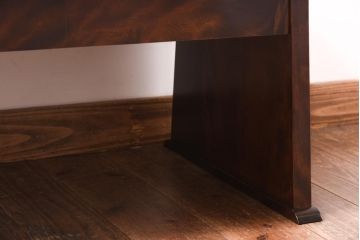 ビンテージ　九州民芸家具　漆塗り　シンプルながらモダンな佇まいが魅力の文机(座机、座卓)