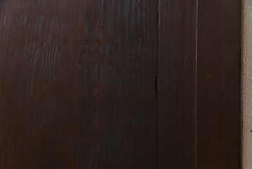 和製アンティーク　明治大正期　すりガラス入り　古い建具を使った風情あふれるリメイク衝立(パーテーション)