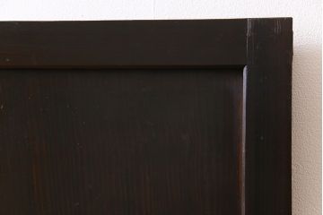 和製アンティーク　明治大正期　すりガラス入り　古い建具を使った風情あふれるリメイク衝立(パーテーション)