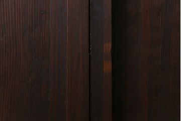 和製アンティーク　明治大正期　すりガラス入り　古い建具を使った風情あふれるリメイク衝立(パーテーション)