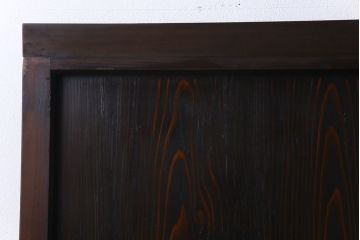 和製アンティーク　味わい深い風合いが魅力の障子帯戸2枚セット(格子戸、板戸、引き戸、建具)