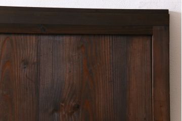 和製アンティーク　味わい深い風合いが魅力の障子帯戸2枚セット(格子戸、板戸、引き戸、建具)