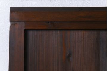 和製アンティーク　味わい深い風合いが魅力の障子帯戸2枚セット(格子戸、板戸、引き戸、建具)