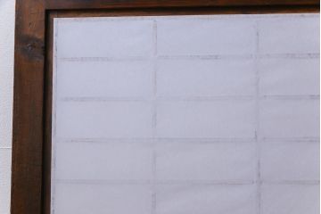 和製アンティーク　味わい深い風合いが魅力の障子帯戸2枚セット(格子戸、板戸、引き戸、建具)