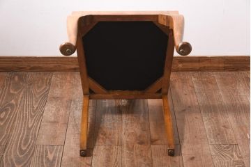 ヴィンテージ家具　フランスビンテージ　ガブリオールレッグ　ゴブラン織り　ビーチ材製ダイニングチェア(椅子)