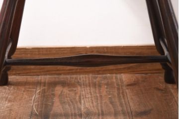 中古　九州民芸家具　ケヤキ材　漆塗り　こだわりを感じるウィンザーチェア(ワークチェア、アームチェア、ウインザーチェア)(1)