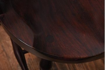 中古　九州民芸家具　こだわりを感じるシルエットのウィンザーチェア(ワークチェア、アームチェア、ウインザーチェア)(2)
