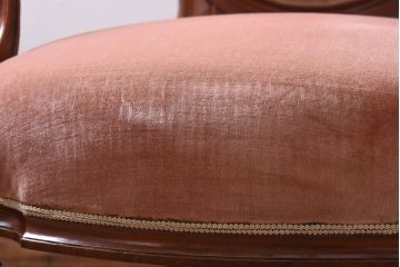 アンティーク家具　イギリスアンティーク　1880年代　ヴィクトリアン様式　アームチェア(サロンチェア、ラウンジチェア)
