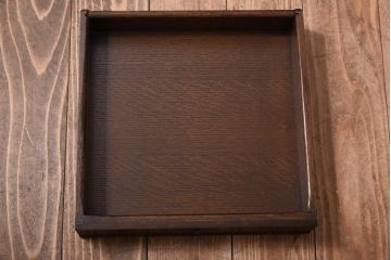 中古　イギリス輸入家具　オーク材　葡萄の彫刻がおしゃれなサイドテーブル(ナイトテーブル)(定価約12万円)(2)