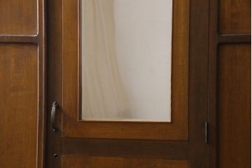 レトロ家具　昭和初期　タモ材　パーケット　レトロモダンなワードローブ(洋服タンス)
