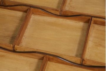 アンティーク家具　イギリスアンティーク　オーク材　凛とした佇まいの蛇腹式扉のファイリングキャビネット(書類ケース、チェスト)