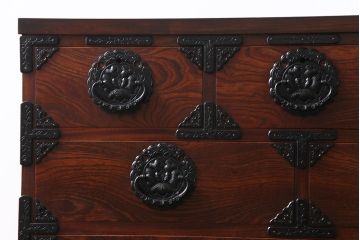 中古美品　伝統民芸家具　岩谷堂箪笥　かくし付き　北上整理箪笥(和タンス、チェスト)