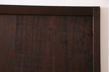 和製アンティーク　杉材　倹飩式裏ガラス　上品な和の空間づくりにおすすめなガラス入り格子帯戸3枚セット(建具、引き戸)