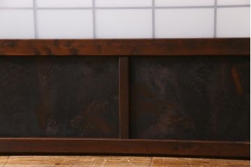 和製アンティーク　すりガラス入り　古い建具をリメイクしたパーテーション(衝立、間仕切り)