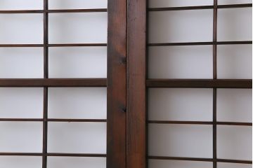 和製アンティーク　すりガラス入り　古い建具をリメイクしたパーテーション(衝立、間仕切り)