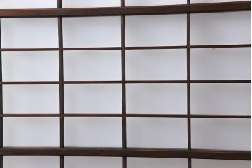 和製アンティーク　すりガラス入り　古い建具をリメイクしたパーテーション(衝立、間仕切り)